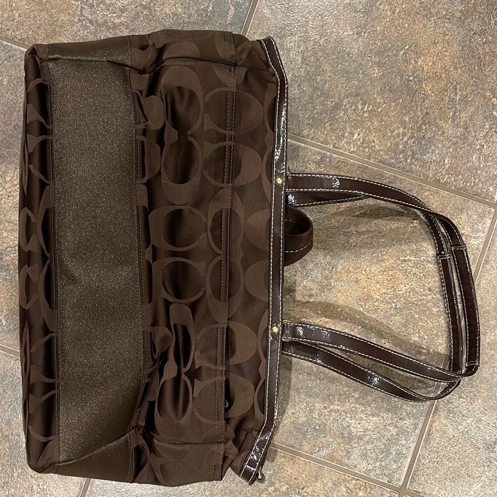 Dark Brown Coach Diaper Bag